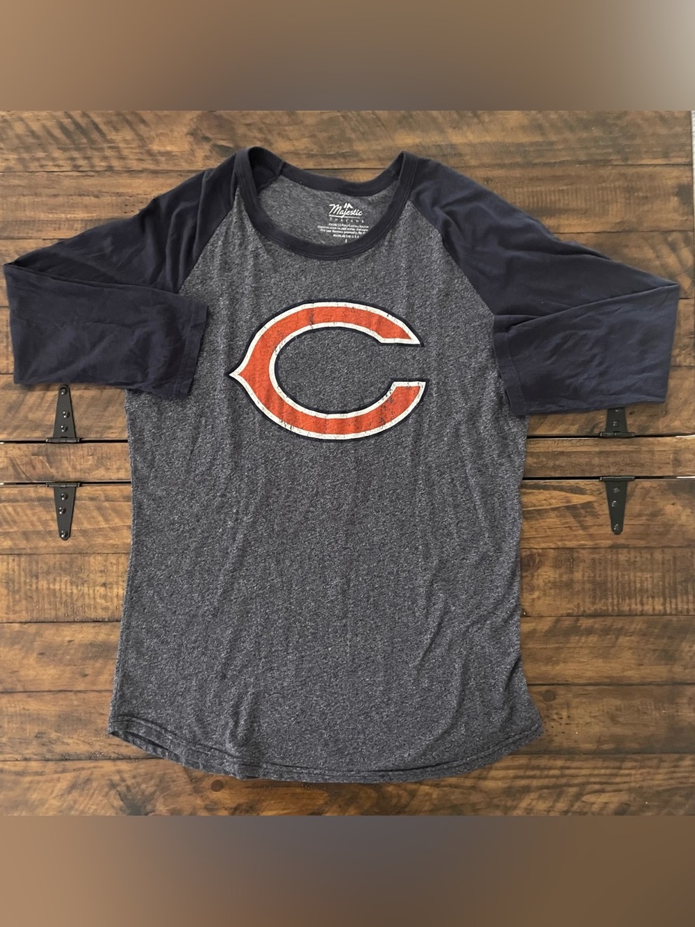 Chicago Bears Khalil Mack 52 Majestic Threads Raglan Tee Shirt Large
